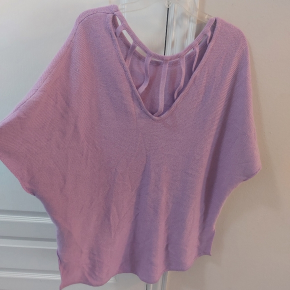 Allen B. By Allen Schwartz Women's Lavender Sweater Short Sleeve Size Medium - Picture 12 of 12